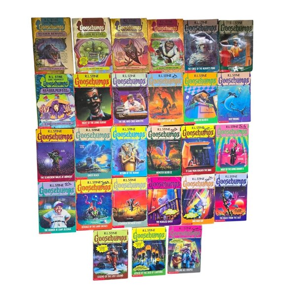 GOOSEBUMPS Book Lot RL Stine Paperback Spooky Scary Stories Goose Bumps Vintage - Picture 1 of 16